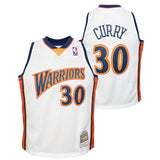 Youth Stephen Curry Golden State Warriors Mitchell & Ness White 2009-10 Hardwood Classics Swingman Jersey - Pro Jersey Sports