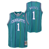 Youth Charlotte Hornets Muggsy Bogues Mitchell & Ness Teal 1992-93 Hardwood Classics Swingman Jersey - Pro Jersey Sports