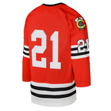 Youth Stan Mikita Chicago Blackhawks Red Mitchell & Ness 1960-61 Blue Line Player Jersey - Pro Jersey Sports