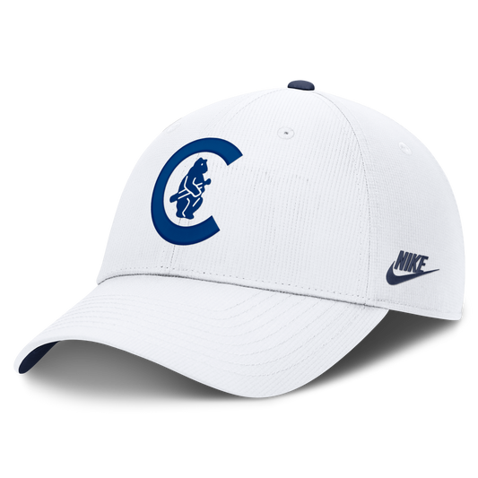 Chicago Cubs Nike Cooperstown Club Logo White Adjustable Hat