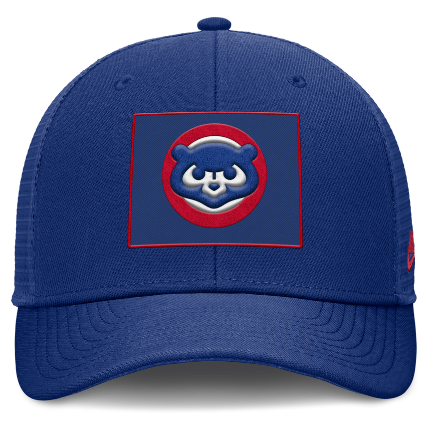 Chicago Cubs Nike Rise Royal Blue Dri-Fit Adjustable Snapback Trucker Hat - Pro Jersey Sports