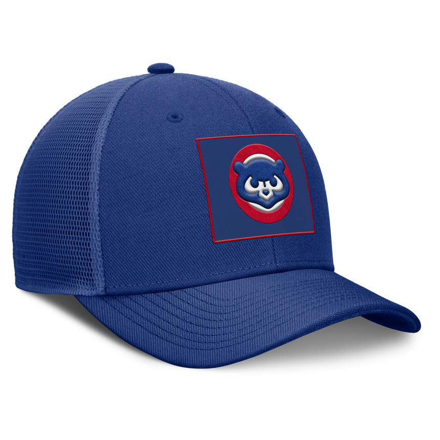 Chicago Cubs Nike Rise Royal Blue Dri-Fit Adjustable Snapback Trucker Hat - Pro Jersey Sports