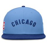 Mens Chicago Cubs Nike Cooperstown Blue Dri-Fit True Fitted Hat - Pro Jersey Sports