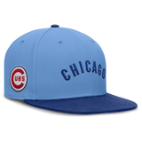 Mens Chicago Cubs Nike Cooperstown Blue Dri-Fit True Fitted Hat - Pro Jersey Sports