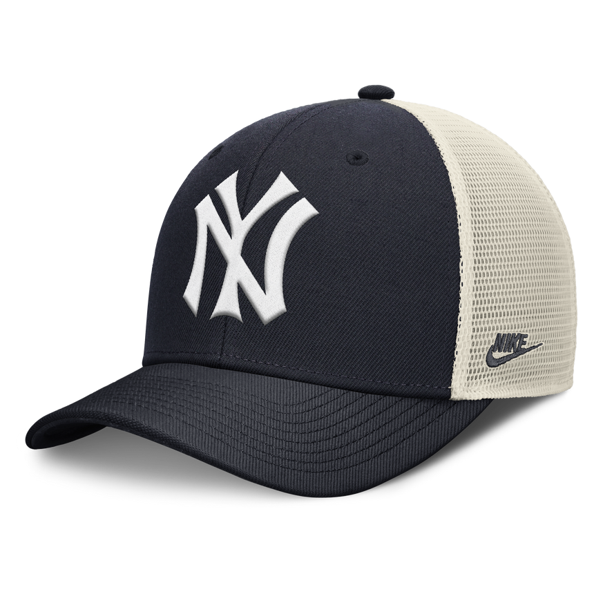 New York Yankees Nike Rise Navy Adjustable Snapback Trucker Hat - Pro Jersey Sports