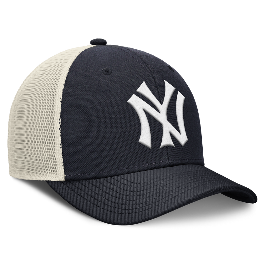 New York Yankees Nike Rise Navy Adjustable Snapback Trucker Hat - Pro Jersey Sports