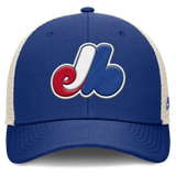 Montreal Expos Nike Rise Royal Adjustable Snapback Trucker Hat - Pro Jersey Sports