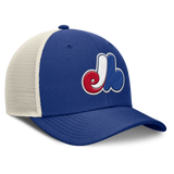 Montreal Expos Nike Rise Royal Adjustable Snapback Trucker Hat - Pro Jersey Sports