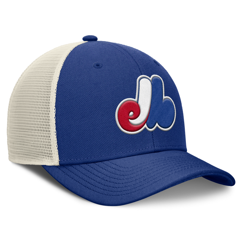 Montreal Expos Nike Rise Royal Adjustable Snapback Trucker Hat - Pro Jersey Sports