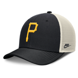 Pittsburgh Pirates Nike Rise Black Adjustable Snapback Trucker Hat - Pro Jersey Sports