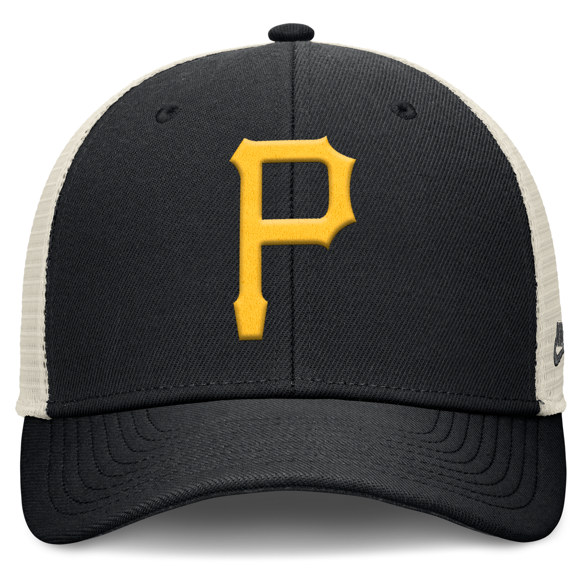 Pittsburgh Pirates Nike Rise Black Adjustable Snapback Trucker Hat - Pro Jersey Sports