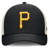 Pittsburgh Pirates Nike Rise Black Adjustable Snapback Trucker Hat - Pro Jersey Sports
