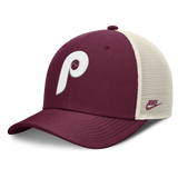 Philadelphia Phillies Nike Rise Maroon Adjustable Snapback Trucker Hat - Pro Jersey Sports
