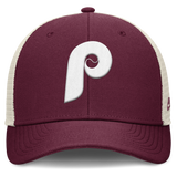 Philadelphia Phillies Nike Rise Maroon Adjustable Snapback Trucker Hat - Pro Jersey Sports