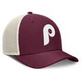 Philadelphia Phillies Nike Rise Maroon Adjustable Snapback Trucker Hat - Pro Jersey Sports