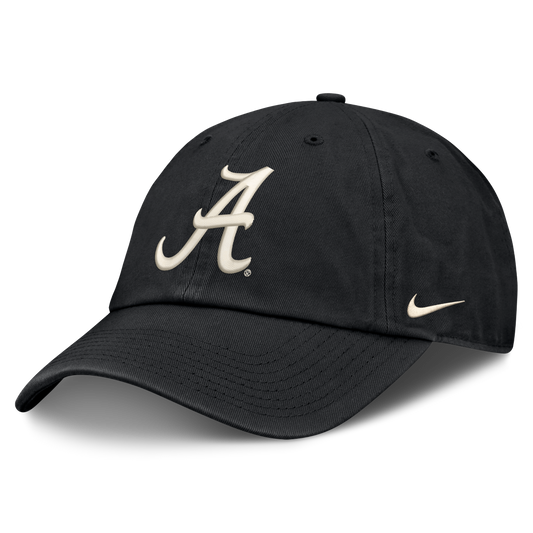 Alabama Crimson Tide Black Nike Club Unstructured Adjustable Hat - Pro Jersey Sports