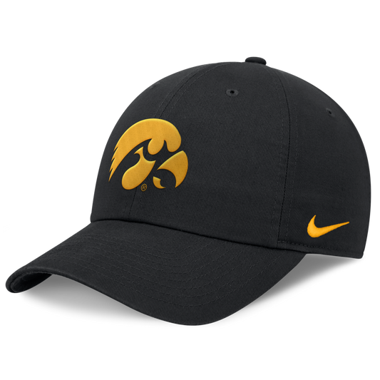 Iowa Hawkeyes Black Nike Club Unstructured Adjustable Hat - Pro Jersey Sports