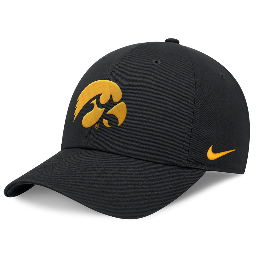 Iowa Hawkeyes Black Nike Club Unstructured Adjustable Hat - Pro Jersey Sports
