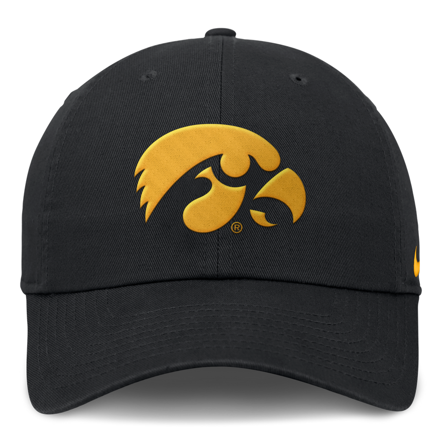Iowa Hawkeyes Black Nike Club Unstructured Adjustable Hat - Pro Jersey Sports