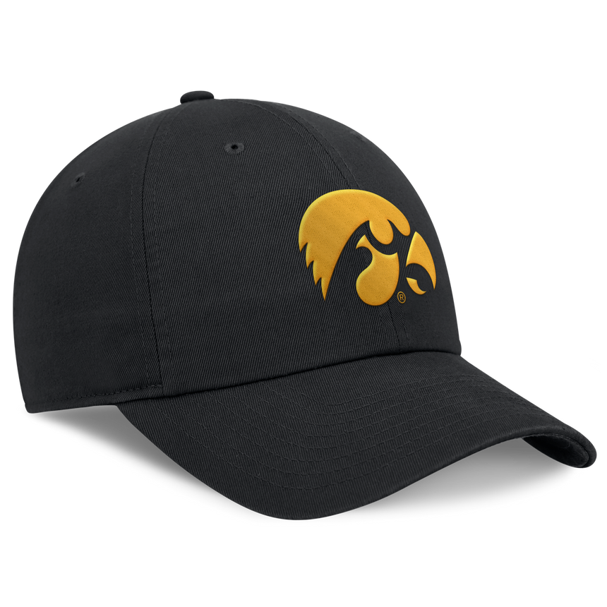 Iowa Hawkeyes Black Nike Club Unstructured Adjustable Hat - Pro Jersey Sports