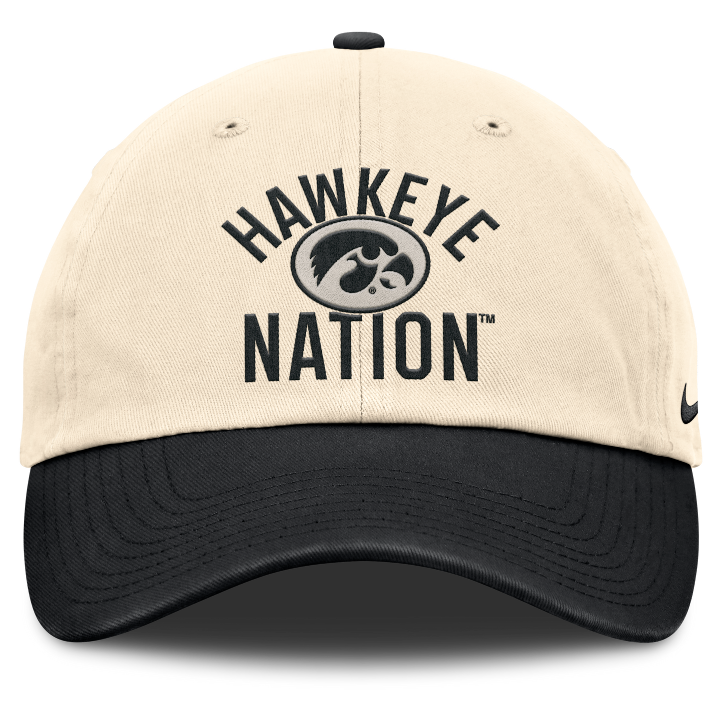 Iowa Hawkeyes Nike Unisex 2026 Primetime Natural 2-Tone Club Adjustable Hat - Natural - Pro Jersey Sports