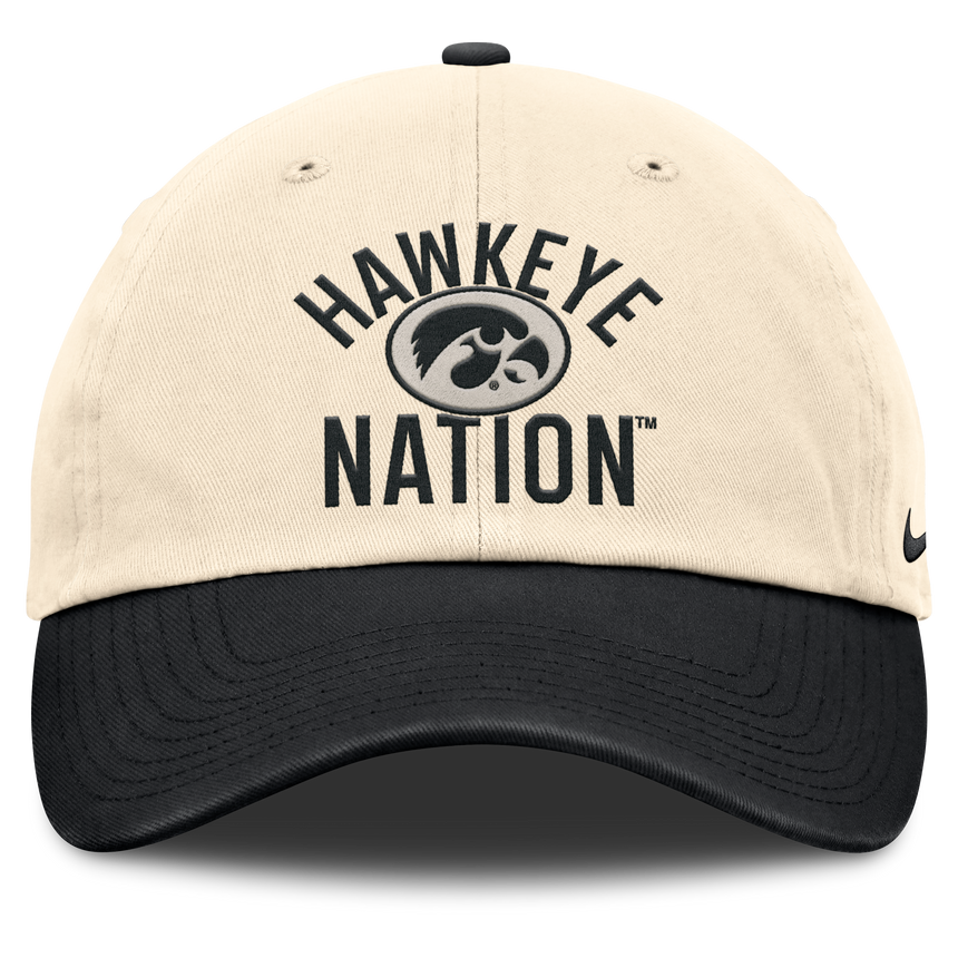 Iowa Hawkeyes Nike Unisex 2026 Primetime Natural 2-Tone Club Adjustable Hat - Natural - Pro Jersey Sports