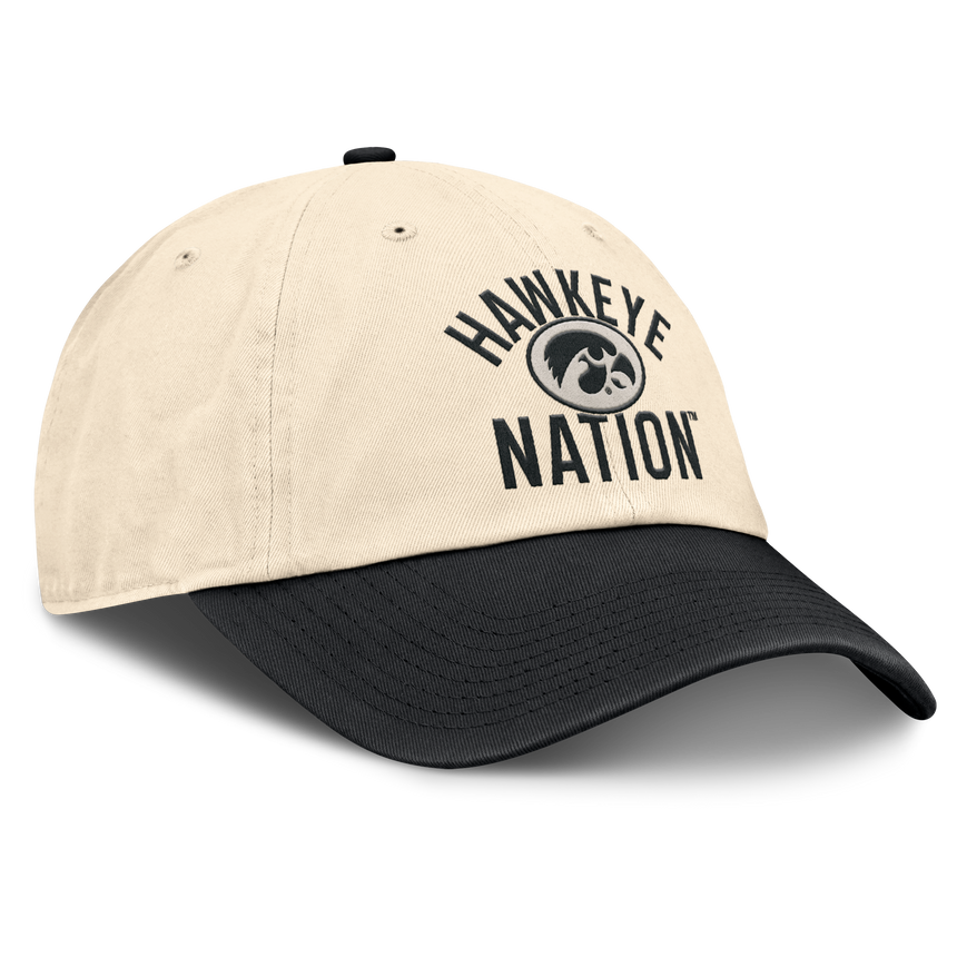 Iowa Hawkeyes Nike Unisex 2026 Primetime Natural 2-Tone Club Adjustable Hat - Natural - Pro Jersey Sports
