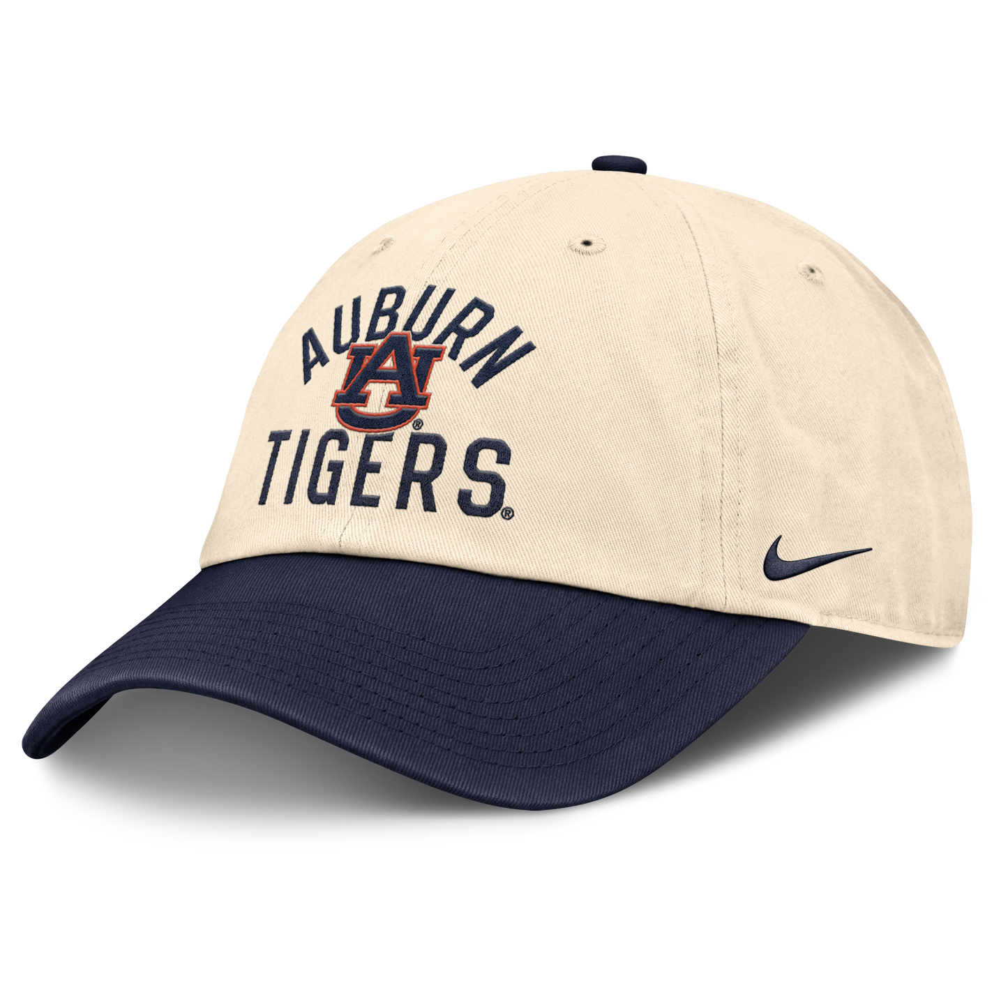 Auburn Tigers Nike Unisex 2026 Primetime Natural 2-Tone Club Adjustable Hat - Natural - Pro Jersey Sports