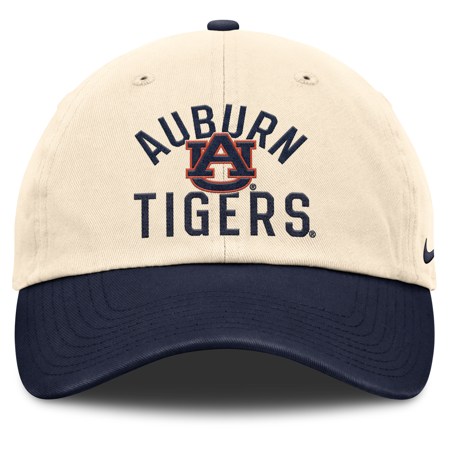Auburn Tigers Nike Unisex 2026 Primetime Natural 2-Tone Club Adjustable Hat - Natural - Pro Jersey Sports