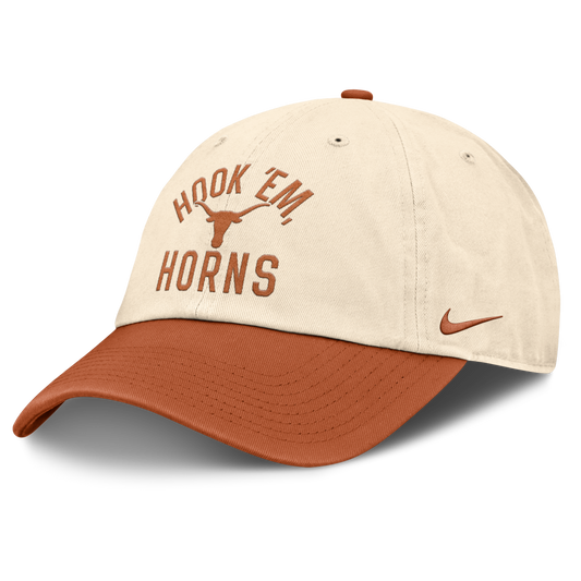 Texas Longhorns Nike Unisex 2026 Primetime Natural 2-Tone Club Adjustable Hat - Natural - Pro Jersey Sports