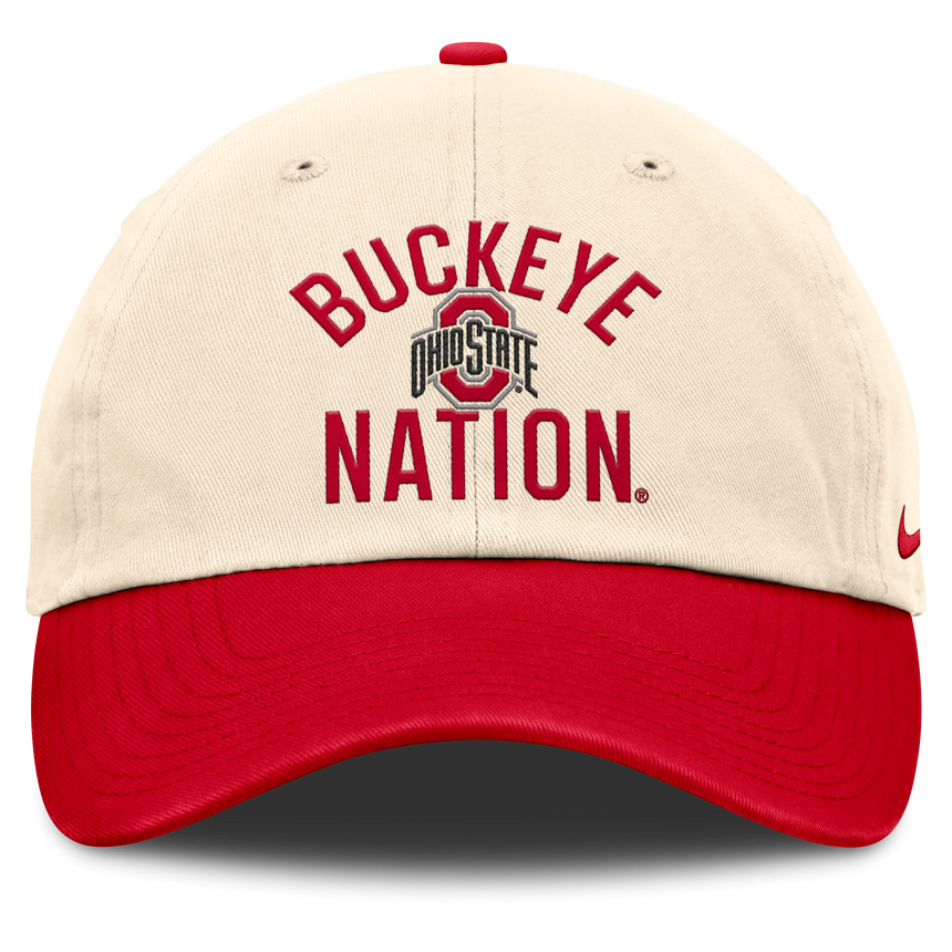 Ohio State Buckeyes Nike Unisex 2026 Primetime Natural 2-Tone Club Adjustable Hat - Natural - Pro Jersey Sports