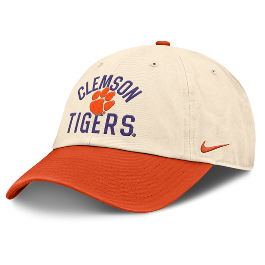 Clemson Tigers Nike Unisex 2026 Primetime Natural 2-Tone Club Adjustable Hat - Natural - Pro Jersey Sports