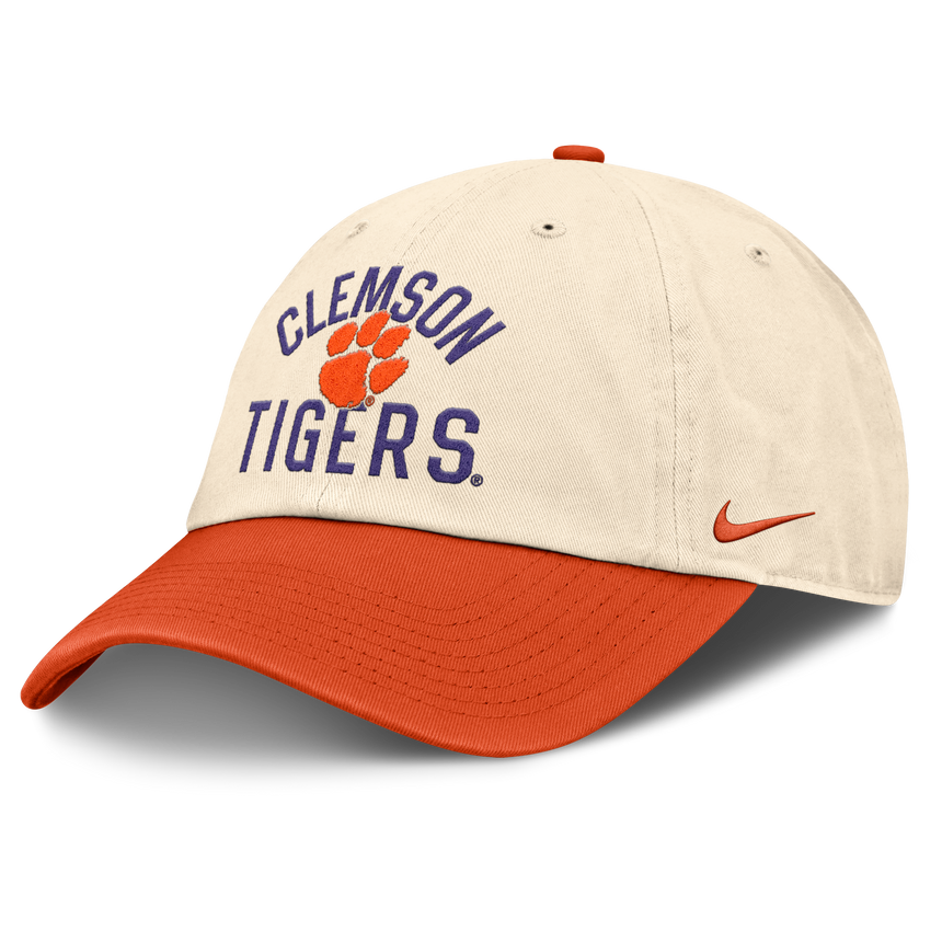 Clemson Tigers Nike Unisex 2026 Primetime Natural 2-Tone Club Adjustable Hat - Natural - Pro Jersey Sports
