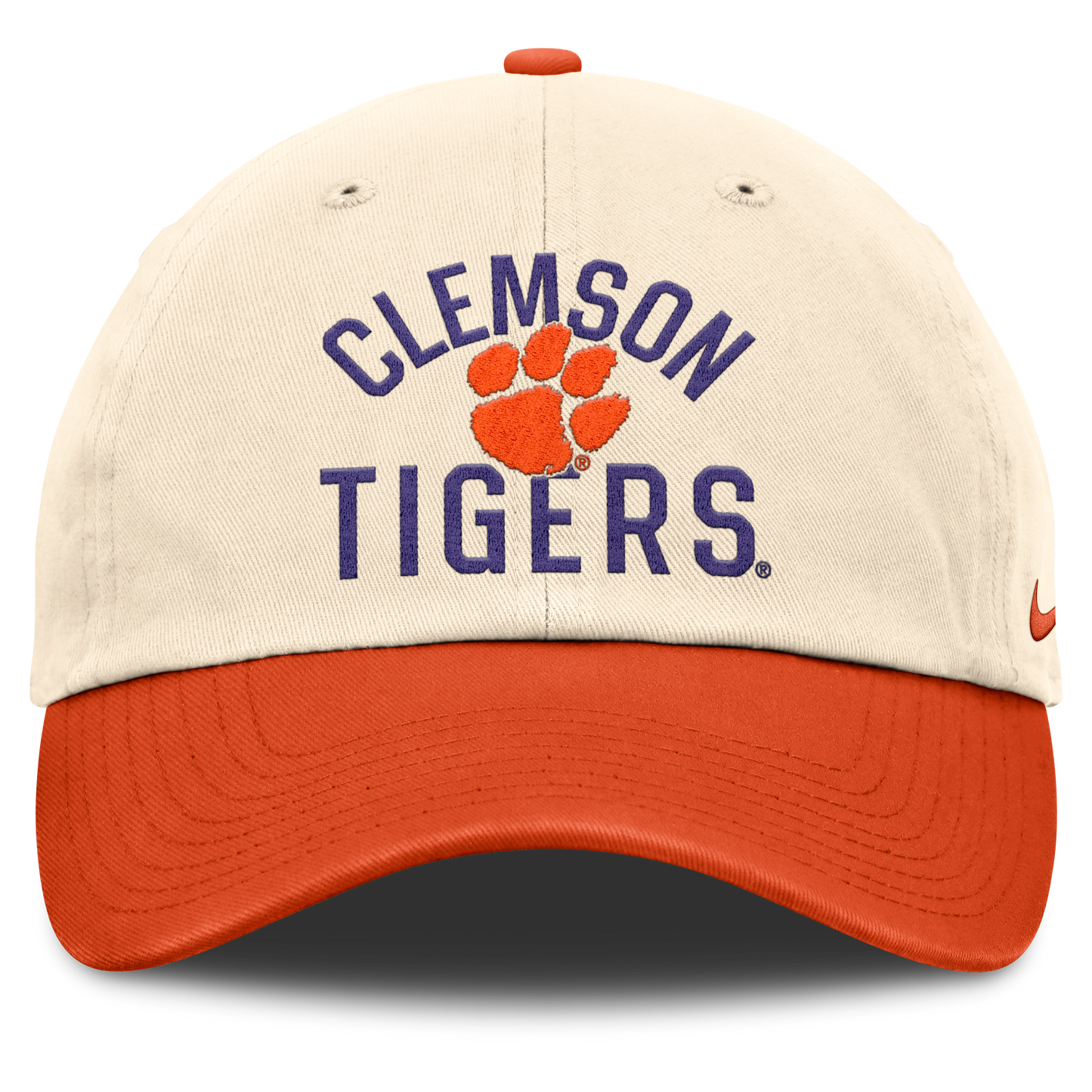 Clemson Tigers Nike Unisex 2026 Primetime Natural 2-Tone Club Adjustable Hat - Natural - Pro Jersey Sports