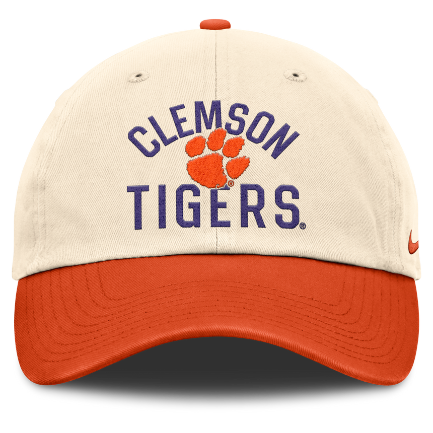 Clemson Tigers Nike Unisex 2026 Primetime Natural 2-Tone Club Adjustable Hat - Natural - Pro Jersey Sports