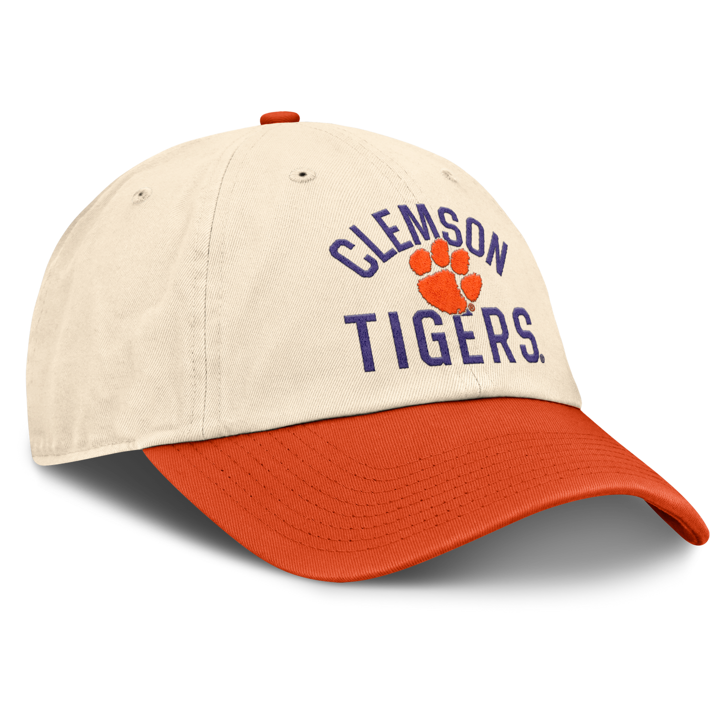 Clemson Tigers Nike Unisex 2026 Primetime Natural 2-Tone Club Adjustable Hat - Natural - Pro Jersey Sports