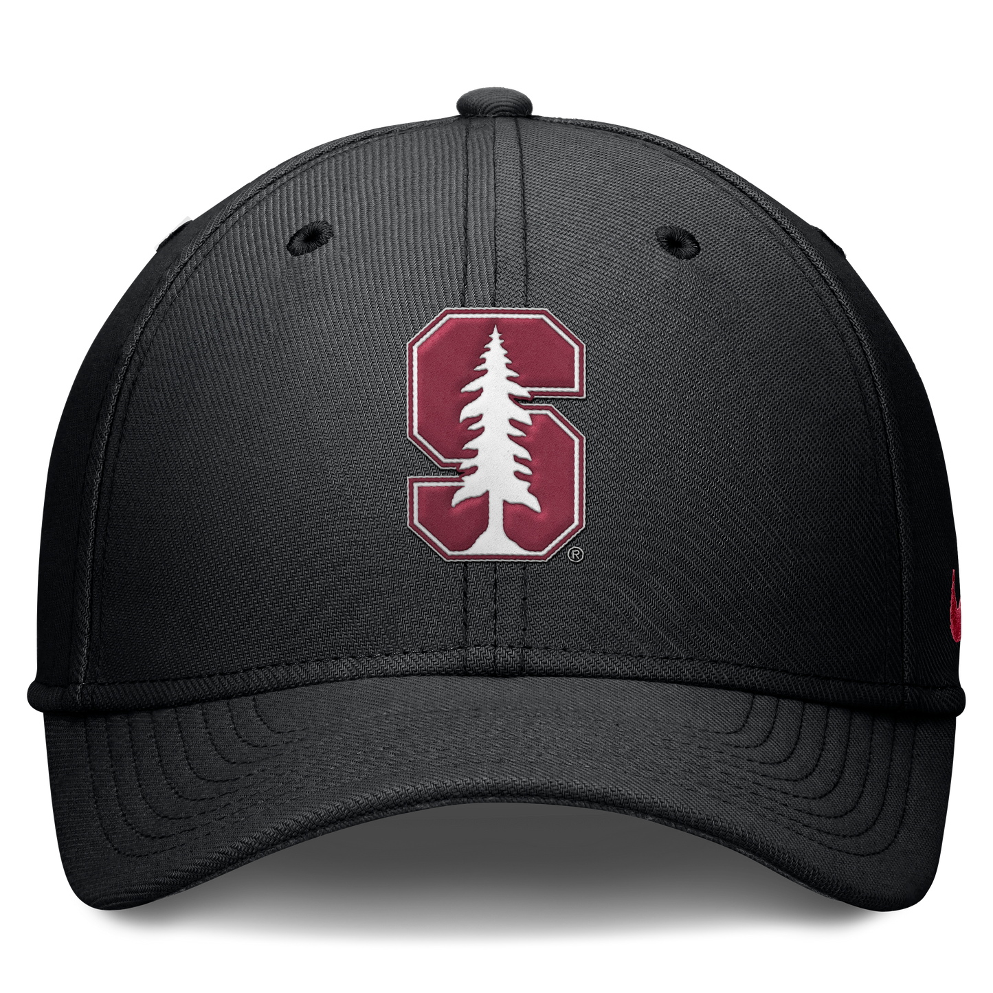 Stanford Cardinal Nike Rise Black Flex Hat-Maroon