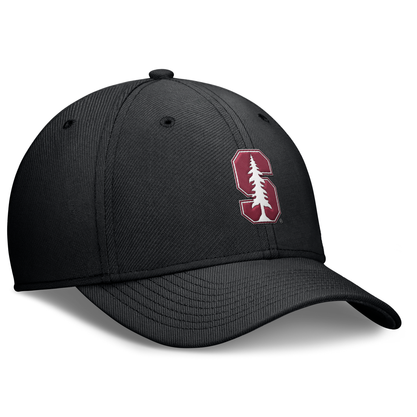 Stanford Cardinal Nike Rise Black Flex Hat-Maroon