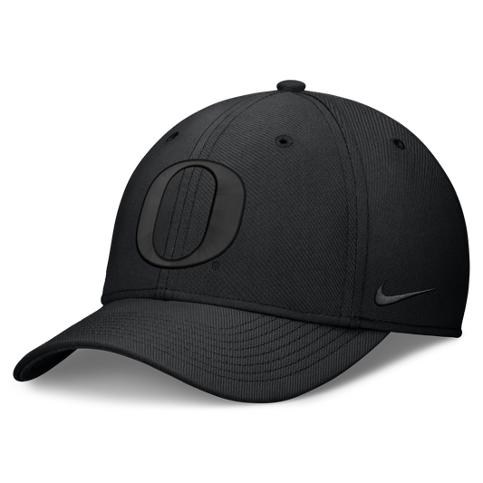 Oregon Ducks Nike Rise Tonal Black Flex-Fit Hat