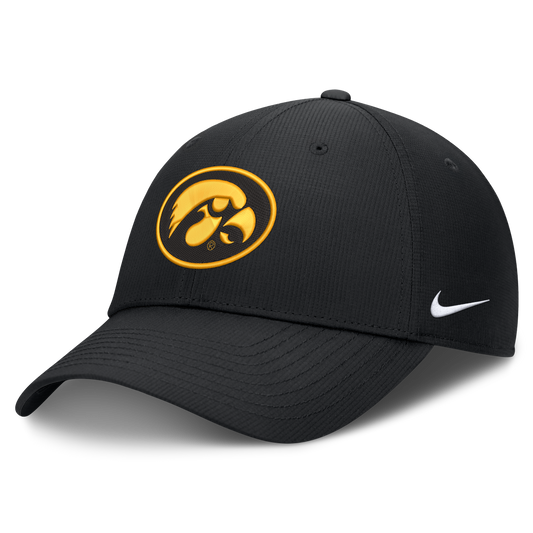 Iowa Hawkeyes Black Nike Club Performance Adjustable Hat - Pro Jersey Sports