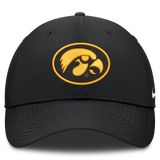 Iowa Hawkeyes Black Nike Club Performance Adjustable Hat - Pro Jersey Sports