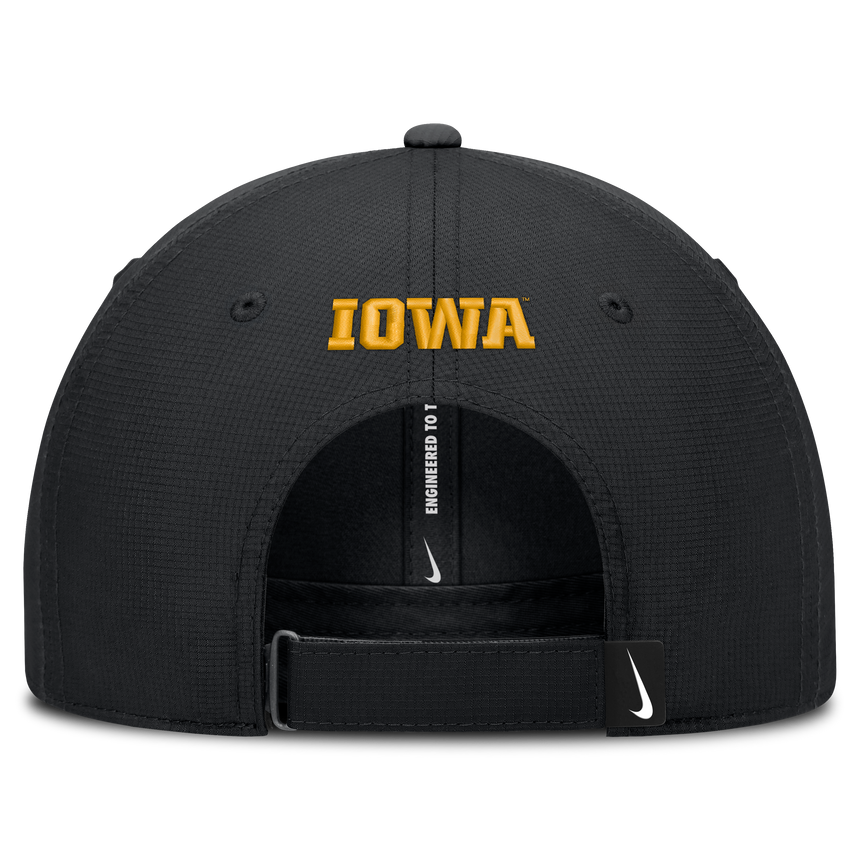 Iowa Hawkeyes Black Nike Club Performance Adjustable Hat - Pro Jersey Sports