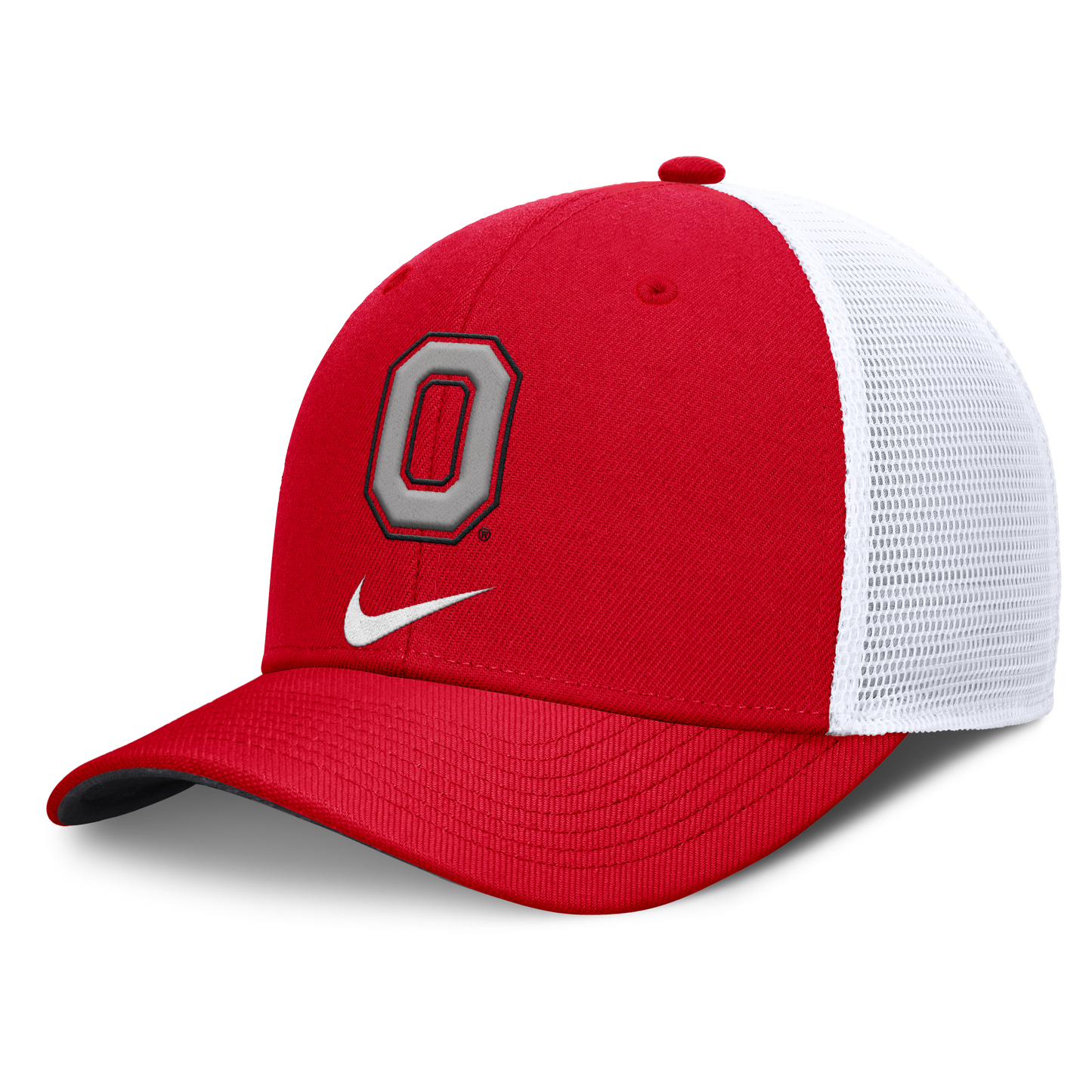 Ohio State Buckeyes Nike Rise Red Adjustable Snapback Trucker Hat - Pro Jersey Sports