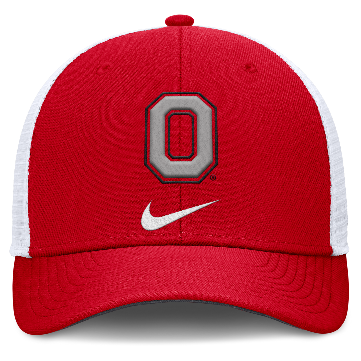 Ohio State Buckeyes Nike Rise Red Adjustable Snapback Trucker Hat - Pro Jersey Sports