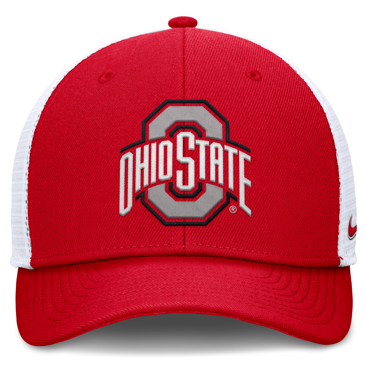 Ohio State Buckeyes Nike Club Red Adjustable Snapback Trucker Hat