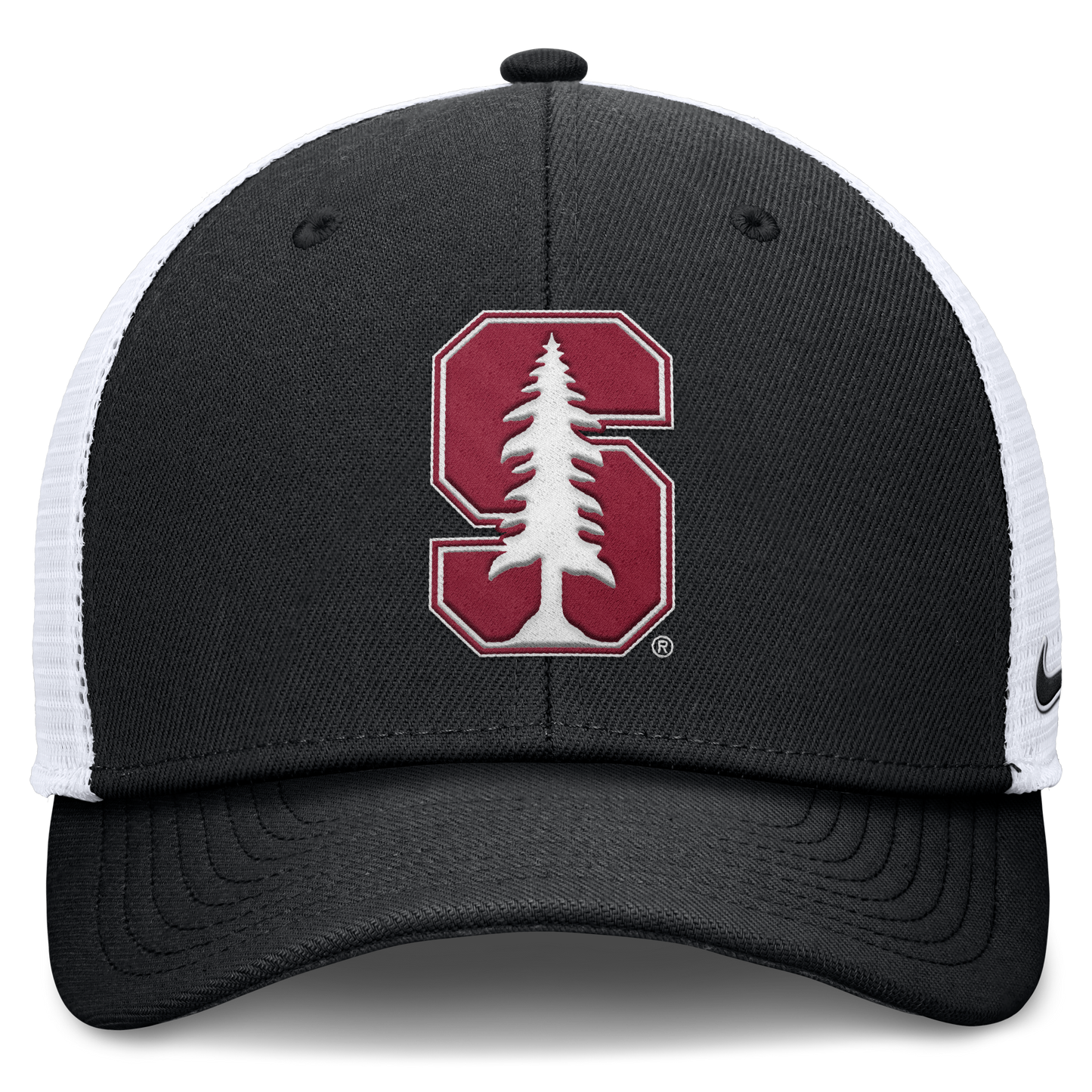 Stanford Cardinal Nike Dri Fit Club Black Structured Adjustable Trucker Hat