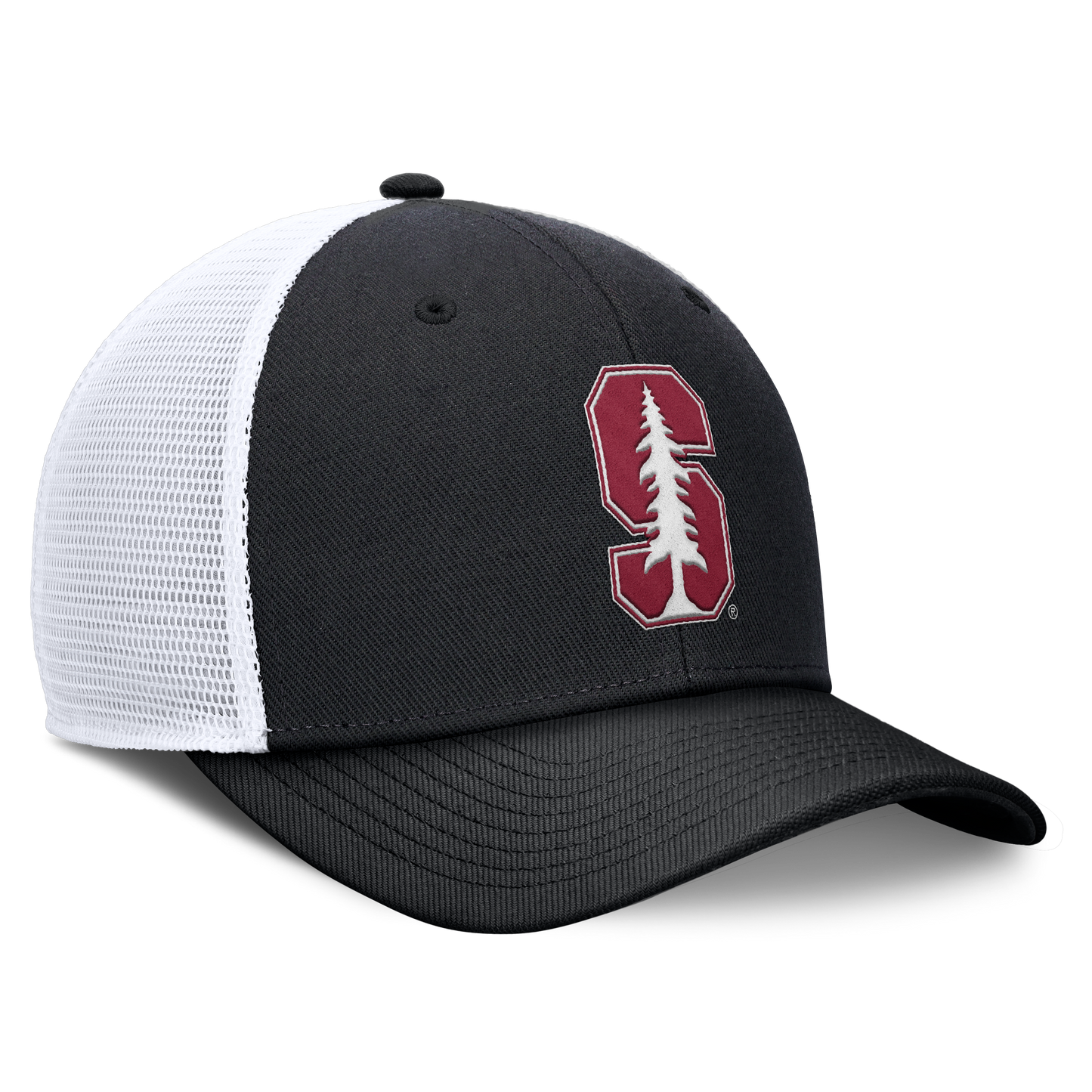 Stanford Cardinal Nike Dri Fit Club Black Structured Adjustable Trucker Hat