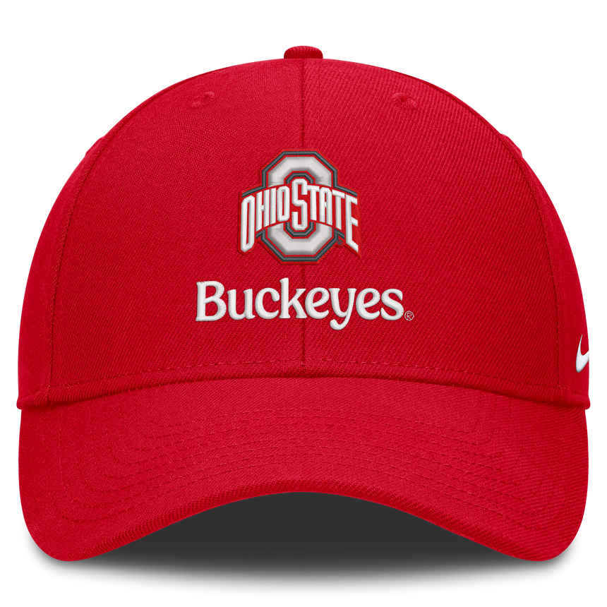 Ohio State Buckeyes Nike Primetime Rise Adjustable Hat -Red - Pro Jersey Sports