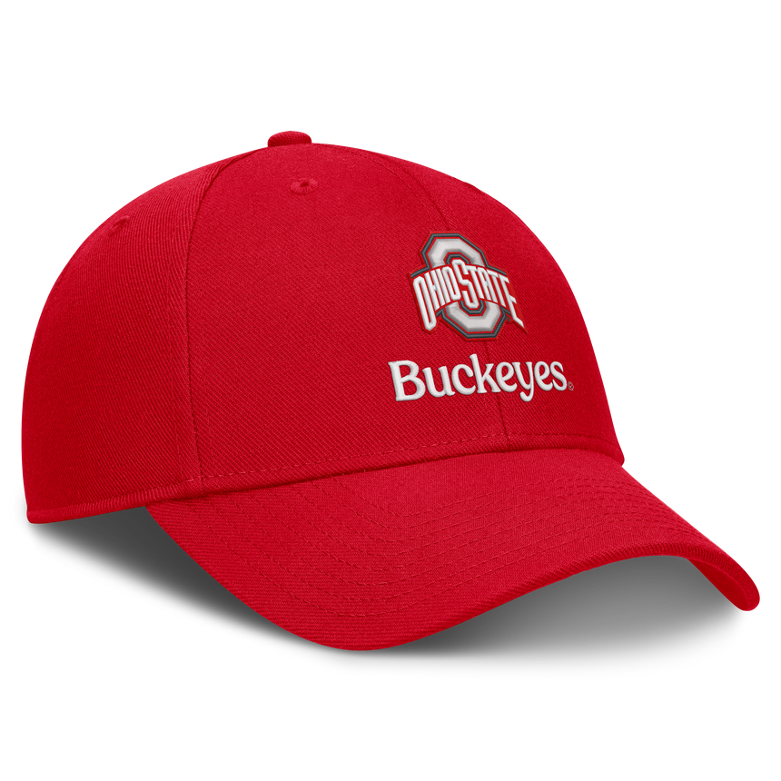 Ohio State Buckeyes Nike Primetime Rise Adjustable Hat -Red - Pro Jersey Sports