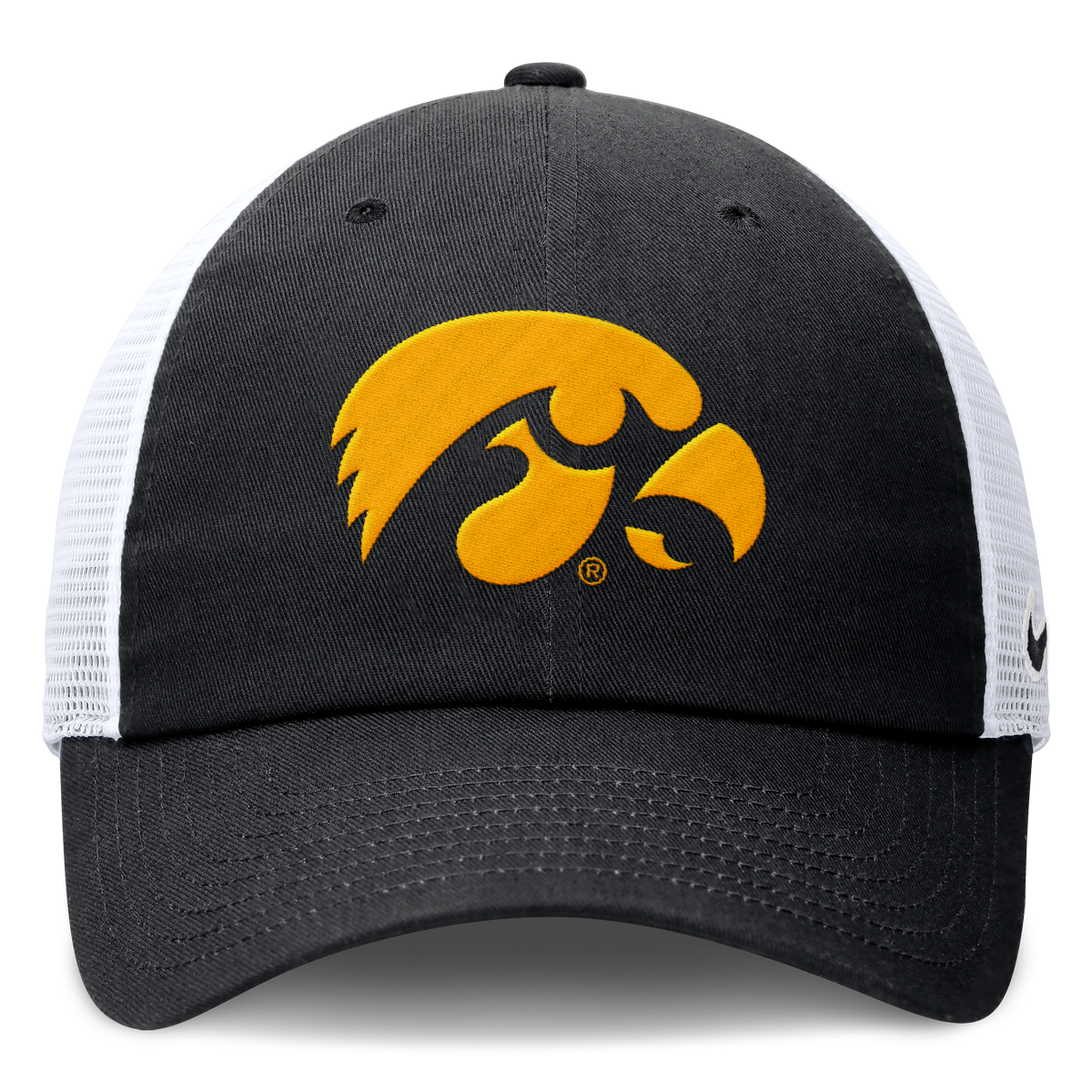 Iowa Hawkeyes Nike Black Club Unstructured Adjustable Trucker Hat